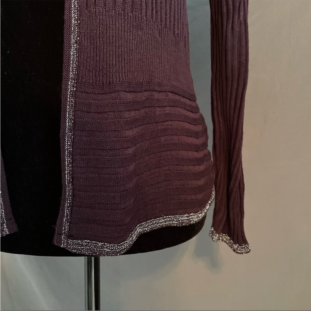 914. NWOT - Apt 9 Purple and Silver Cardigan - Picture 8 of 8